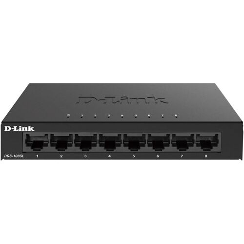 DGS-108GL Non-gere Gigabit Ethernet (10/100/1000) Noir