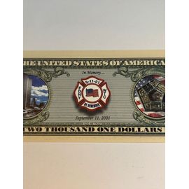 Billet De Collection 2001 - Pompiers Américains Fdny