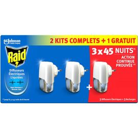 KALANKA-Diffuseur Electrique Liquide - Répulsif Moustiques - 3 Diffuseurs + 3 Recharges, 2 en 1 - 45 Nuits