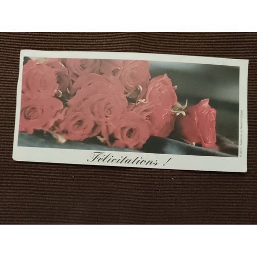 Carte Postale Rouge/Noire Publicitaire "Félicitations"Années 2010.