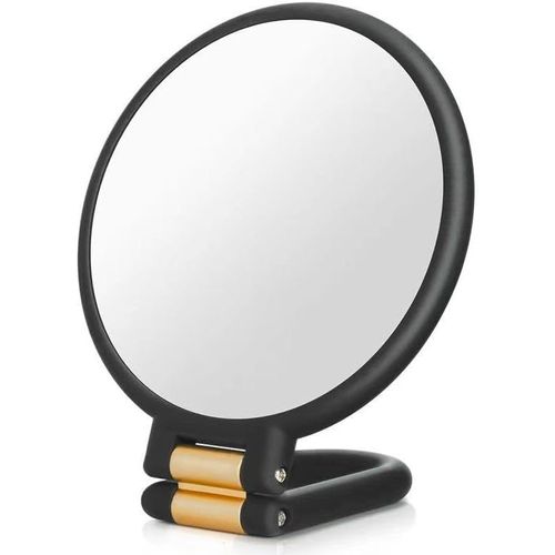 Kalanka-Miroir Grossissant 40x Avec Poignée, Double Face Grossissement 40x/1x, Facile À Transporter, Pliable Pour Le Maquillage, Beauté De Précision (Noir) 