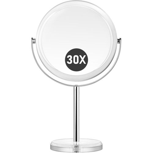 Trahoo-Miroir Grossissant X 30, Miroir Maquillage Sur Pied, Double Face Avec Grossissement 30x/1x, Pour La Chambre, La Salle De Bain Et Le Bureau 