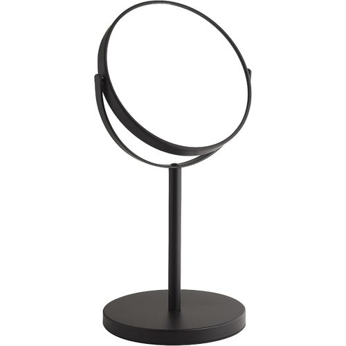 Tianyi-Anna Miroir Grossissant 2 Faces, 5x, Noir Mat, Métal Et Verre, 18 X 14,9 X 34,3 Cm 