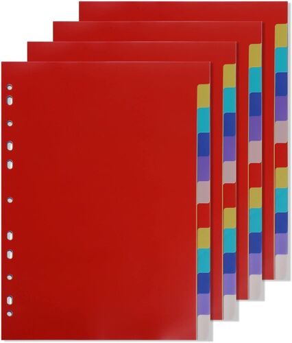 48 Intercalaires Classeur A4 Intercalaires, Intercalaire Alphab¿¿Tique A4 Intercalaires Multicolore Pour Classeur A4 Format Ou Organisation De Documents