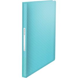 Tzf-- Porte-Vues A4 Avec 80 Pochettes, Capacité 160 Feuilles, Rangement & Présentation De Documents, Maison / Bureau, Motif Texturé, Gamme Colour'breeze, Bleu, 626237