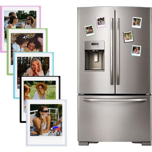 Lot de 15 Cadres Photo Magnétiques pour Pellicule Instax Square, 3 x 3,5"" Cadre Photo pour Réfrigérateur Compatible avec Fujifilm Instax Square SQ1/SQ20/SQ40/SQ10/SQ6/SP-3 ¿ Noir
