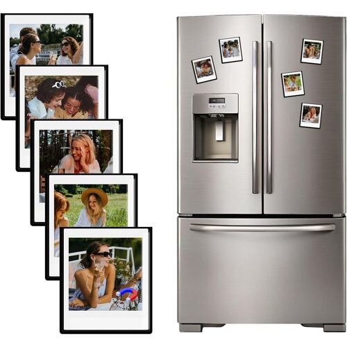 Lot de 15 Cadres Photo Magnétiques pour Pellicule Instax Square, 3 x 3,5"" Cadre Photo pour Réfrigérateur Compatible avec Fujifilm Instax Square SQ1/SQ20/SQ40/SQ10/SQ6/SP-3 ¿ Noir