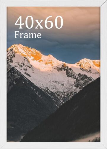 Cadre photo en bois 50 x 70 cm pour impression, cadre noir avec passe-partout, pour montage mural, verticalement ou horizontalement, 50 x 70 cm