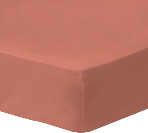 Drap Housse X/ Cm Uni Coton Lav¿¿ | % Coton Lav¿¿ | Terre Cuite | Oekotex