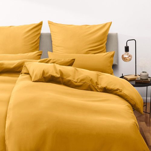 Tianyi-Housse De Couette 140x200 + Taie D'oreiller 40x80cm- Jaune