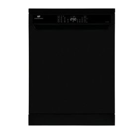 Continental Edison CELV1539IB - Lave-vaisselle pose libe - largeur 60 cm - 15 couverts - 39dB - Classe D - Moteur induction - affichage LED blanc - demi-charge - dép diff 1-24 h - panier supérieur réglable en hauteur - noir