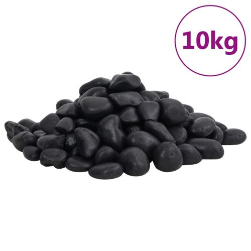 Vidaxl Galets Polis 10 Kg Noir 2-5 Cm