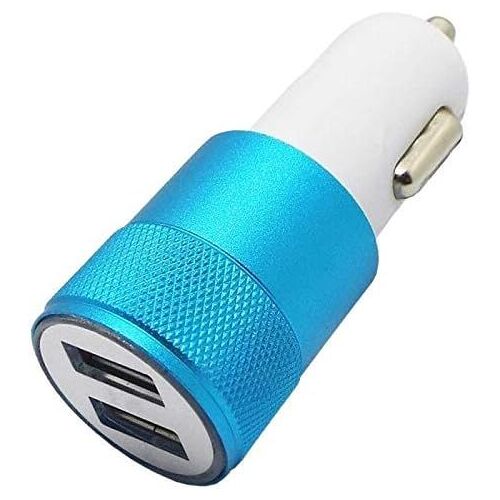 KAL-Double Adaptateur Prise Allume Cigare USB pour Xiaomi Redmi 7 Smartphone 2 Ports Voiture Chargeur Universel Couleurs (Bleu)