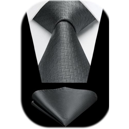 Kalanka-Cravate Homme Plaid Mariage Élégant Cravates Et Pochette Classique Ensemble De Cravate Mouchoir À Motif Pied-De-Poule D'affaires