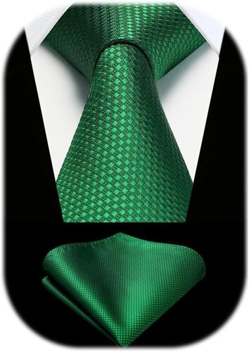 Men's Tie Plaid Wedding Elegant Ties And Clutch Classic Tie Set Handkerchief Business Houndstooth Pattern.[B110]