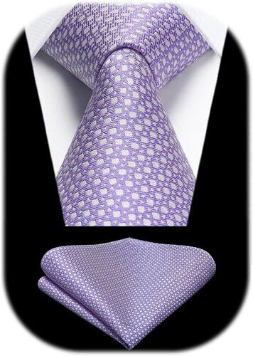 Men's Tie Plaid Wedding Elegant Ties And Clutch Classic Tie Set Handkerchief Business Houndstooth Pattern.[B112]