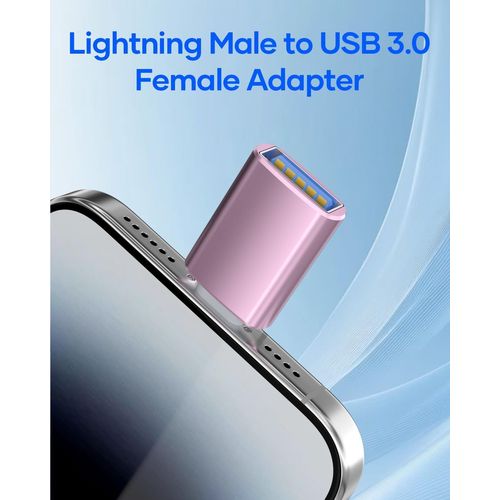 Adaptateur Lightning vers USB, Câble Lightning Mâle vers USB Femelle pour iPhone 14 13 12 11 Pro Max, Adaptateur OTG iPhone pour avec Clé USB, Souris, Clavier, Concentrateur, Appareil Photo