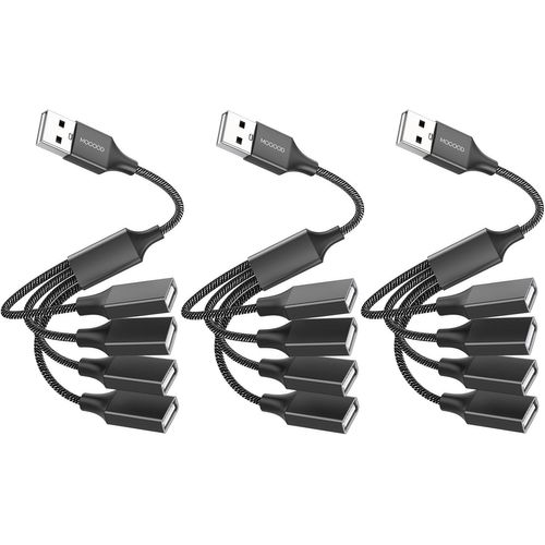 Câble Splitter Usb 4 En 1, Adaptateur Usb Mâle Vers 4 Usb Femelle, Convertisseur Usb Multiport, Rallonge Usb, Câble D'alimentation Usb Mâle Vers 4 Usb Femelle Pour Pc/Ps4/Ordinateu[Hub6110208]