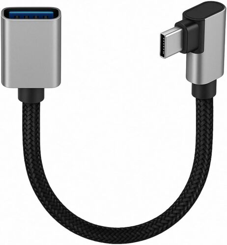 KALANKA-Adaptateur USB C vers USB 3.0, Cable USB C Coudé à 90 Degrés, Câble Adaptateur OTG pour US B C vers USB-A, Transfert de Données Rapide, Compatible avec Les Smartphones, Ordinateurs Portables