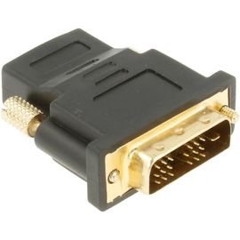 KALANKA-Adaptateur DVI-D (18+1) mâle vers HDMI Femelle, avec Boulon Doré