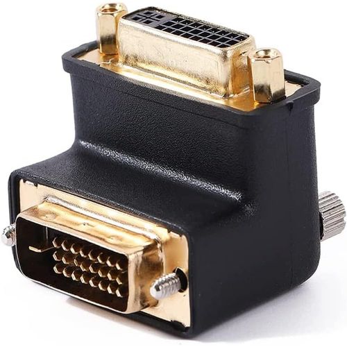 KALANKA-Adaptateur DVI-I femelle vers DVI-D mâle à angle droit DVI connecteur 90 degrés installé dans peu d'espace