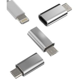 KALANKA-Adaptateur Lightning vers Micro USB (3 Packs) Compatible avec Samsung Galaxy S7 Active Edge S6 Note5 Note4 Note3 Lightning Femelle Câble Micro USB Mâle Jack Convertisseur Câbles Prise Accesso