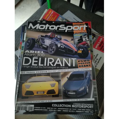 Motorsport 6 De 2006 Ariel Atom 300,Bmw Z4m Coupe,Lamborghini Murcielago Lp640,Audi Tt 3.2 Quattro,Mercedes E63 Amg,Lotus Elise S,Audi Rs4 Cab,Nissan 350z,Seat Leon Fr 2.0 Tfsi,Alfa Spider 3.2 V6 Q4,G