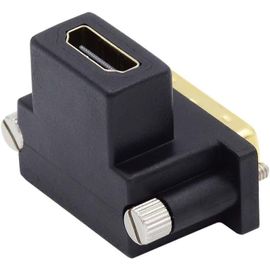 KALANKA-Adaptateur DVI mâle vers HDMI Femelle coudé vers Le Haut 4K 90 degrés, convertisseur et Extension pour Moniteur, Ordinateur, Carte Graphique HDTV
