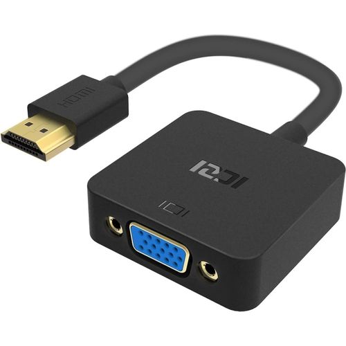 Kalanka-Convertisseur Audio Convertisseur Hdmi Avec Câble Stéréo 3,5 Mm Compatible 3d Pour Les Lecteurs Blue-Ray, Pc Et Ps4 Noir