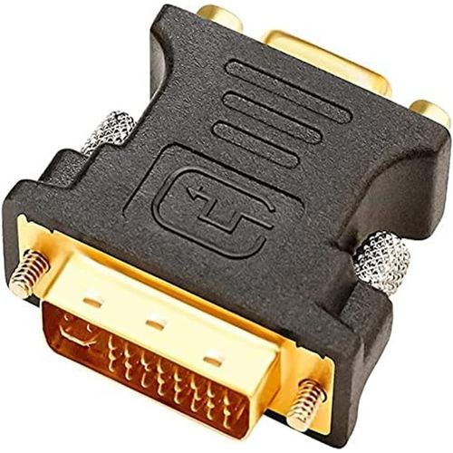 KALANKA-Convertisseur DVI vers VGA mâle vers femelle Adaptateur DVI-I 24 + 5 ports pour HDTV, plasma, DVD et projecteur
