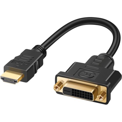 KALANKA-Saisn Câble adaptateur HDMI vers DVI bidirectionnel 4K HDMI mâle vers DVI-D (24+1) femelle Câble convertisseur 1080p DVI vers HDMI HD Câble adaptateur vidéo pour HDTV, PC, Xbox, DVD, récepteu