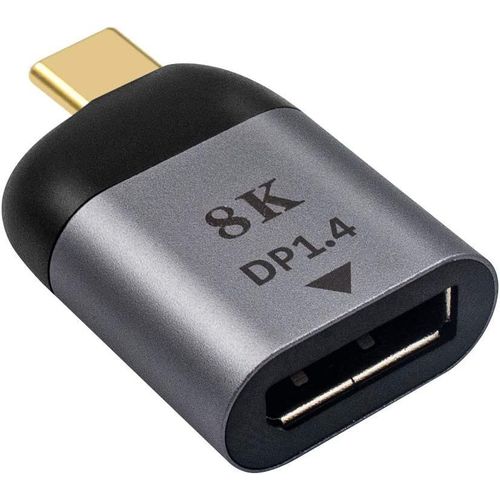 TYE-Adaptateur USB C vers DisplayPort, Adaptateur USB de Type C vers DP, Adaptateur USB C mâle vers DP Femelle, Compatible avec MacBook Pro 2018 2019/iPad Pro/Galaxy S20 et Ainsi de Suite