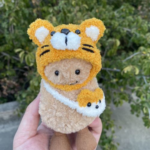 Chapeau De Poupée En Tissu Pour Jellycat Pantalon De Poupée Fait Main Costume D'oie De Noix 15cm Ensemble De Tigre (Sans Poupée) Hauteur 11cm