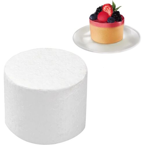 Jexnovashop-Modèle De Faux Gâteau En Mousse, Gâteau Factice Rond En Mousse, Gâteau En Polystyrène, Gâteau Factice, Diamètre 10/15cm Haut 7 Cm, Gâteaux En Polystyrène Pour Gâteau Arts Et Artisanat (4