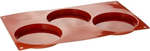 Ershi-| Sf042 Moule À Biscuits En Silicone, Antiadhésif, 3 Disques, Lot De 1 Moule À Gâteau, 40 X 20 Mm, H 20 Mm, Made In Italy, T[211]