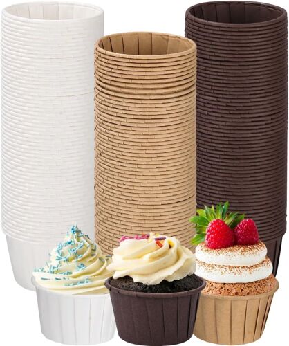 Jexnovashop-150 Pièces Caissettes Cupcake Cupcake,Caissettes De Pâtisserie,Imperméable Et Résistant À L'huile Caissettes Muffins En Papier Pour Mariage,Dessert,Anniversaire