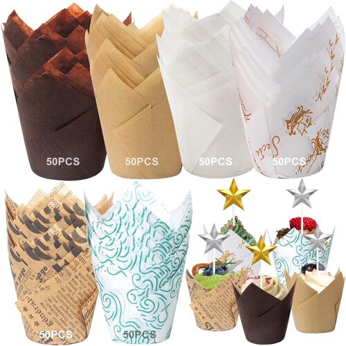 Jexnovashop-300 Pièces Caissettes Cupcake, Moules À Gâteaux En Papier Pour Mariage, Dessert, Fête - Gobelets Pour Gâteaux