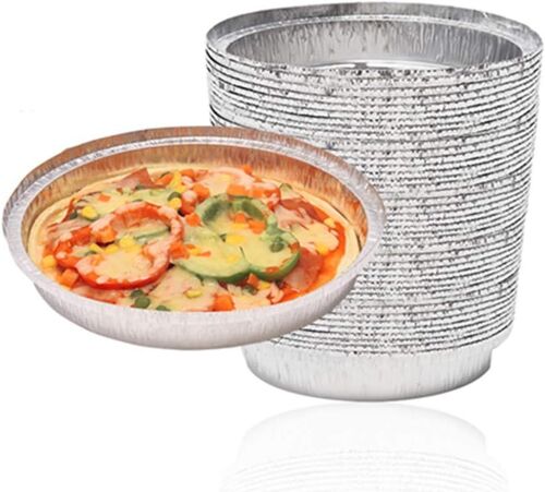 Jexnovashop-Lot De 30 Moules Ronds Jetables En Aluminium De 23 Cm, Moules À Gâteau Jetables Et Moules En Aluminium Pour La Cuisson, La Congélation Et Le Stockage