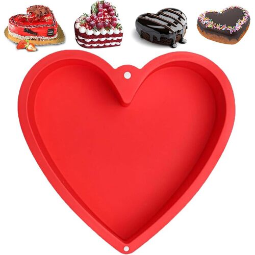 Kalanka-Moule Gateau En Forme De Coeur, Moules À Pâtisseriemoules À Pâtisserie De 25.4 Cm, Moule Coeur 3d, Créations De Pâtisseries Diy, Gâteau En Forme De Coeur Cuit Avec Amour (A)
