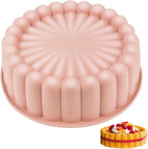 Ershi-Moule Gâteau Silicone Rond 20cm, Réutilisable Pour Cheesecake, Brownie, Chocolat Et Tarte[206]