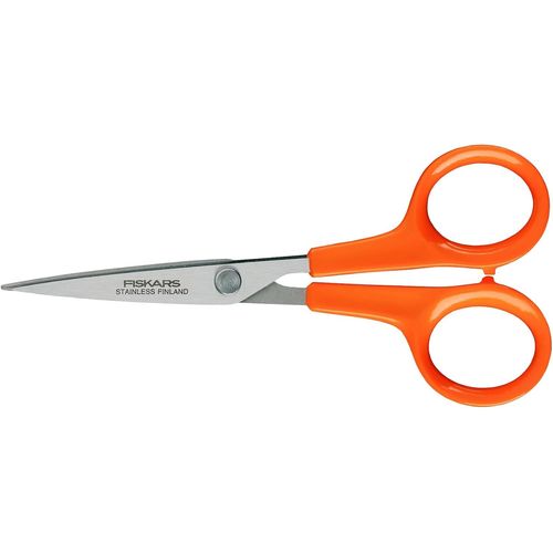 SUBZONAL-Ciseaux de Précision, Classic, Longueur : 13 cm, Pour Droitiers et Gauchers, Lame en Acier Inoxydable/Manche en Plastique, Orange, 1005153