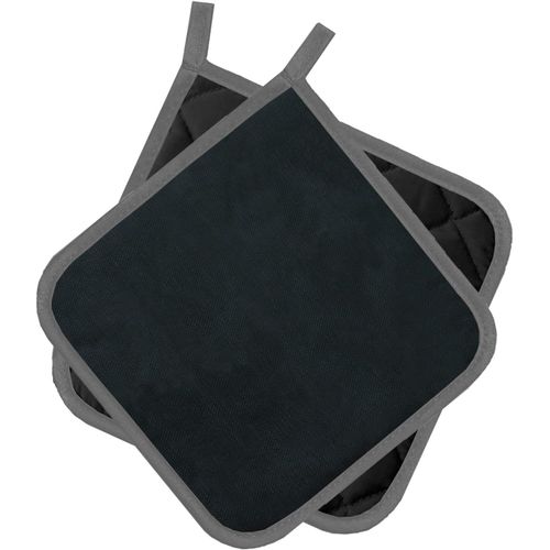 Maniques Cuisine,Noires,2 Pièces,Résistants À La Chaleur Jusqu'à 250°C,Produit Testé Et Certifié Dans L'ue.[E31]