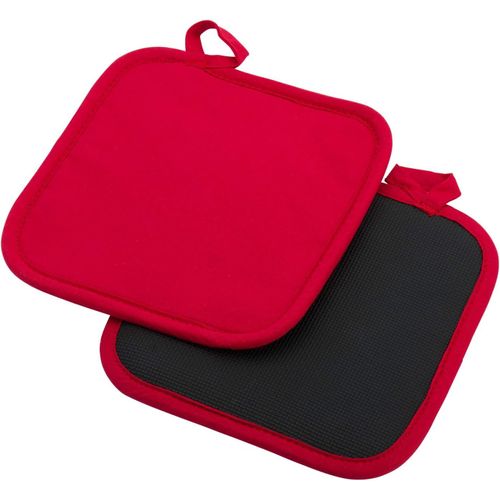 Tianyi-2 Maniques, Carrées, Dimensions : Environ 20 X 20 Cm, Coton/Néoprène, Couleur : Rouge/Noir, 15622270