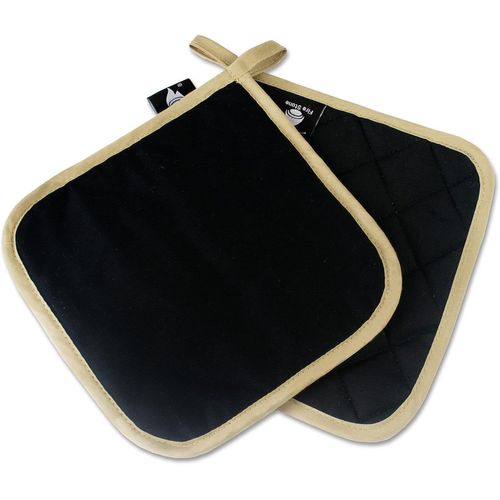 Maniques Cuisine,Noires,2 Pièces,Résistants À La Chaleur Jusqu'à 250°C,Produit Testé Et Certifié Dans L'ue.[E63]