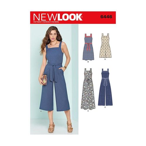 Patron New Look 6446 Robe Et Combi - Pantalon