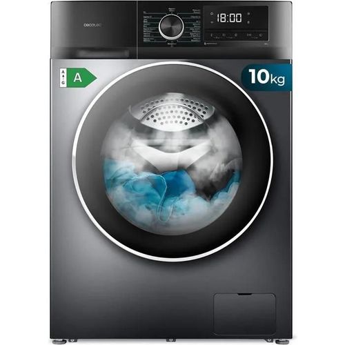 Cecotec Lave-linge 10Kg Chargement Frontal Bolero Dresscode 10500 Inverter Steel A, 1950W, 1400 rpm, Moteur Inverter Plus, Basse Con