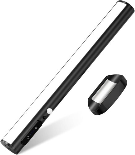 Lumiere Detecteur De Mouvement Interieur,4000mah Lampe Murale Sans Fil Rechargeable Usb,Reglette Led Cuisine Aimantée,Barre Lumière A Pile Pour Placard,Tableau,Armoire,Salle De Bain.[V49]