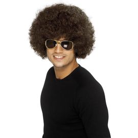 Jum-Perruque Afro Funky Des Années 70,Brune,120g