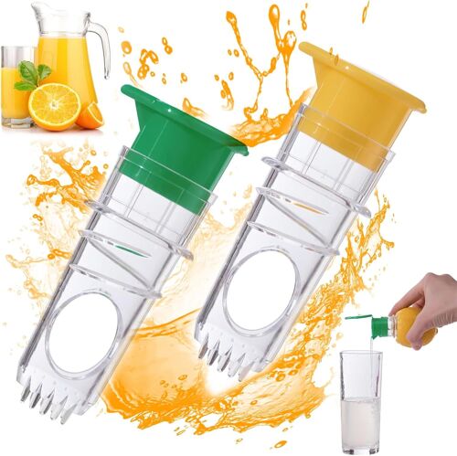 2 Articles Presse Citron Manuel, Presse Agrume Manuel, Robuste Et Durable, Anti Corrosif, Pour Presser Citrons Oranges Agrumes¿Jaune,Vert¿