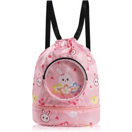 Sac Natation Enfant Sac Piscine Enfant Geoyien - Sac De Sport étanche, Poche Chaussures Séparée, Sangle Réglable - Rose Petit Sac Enfant